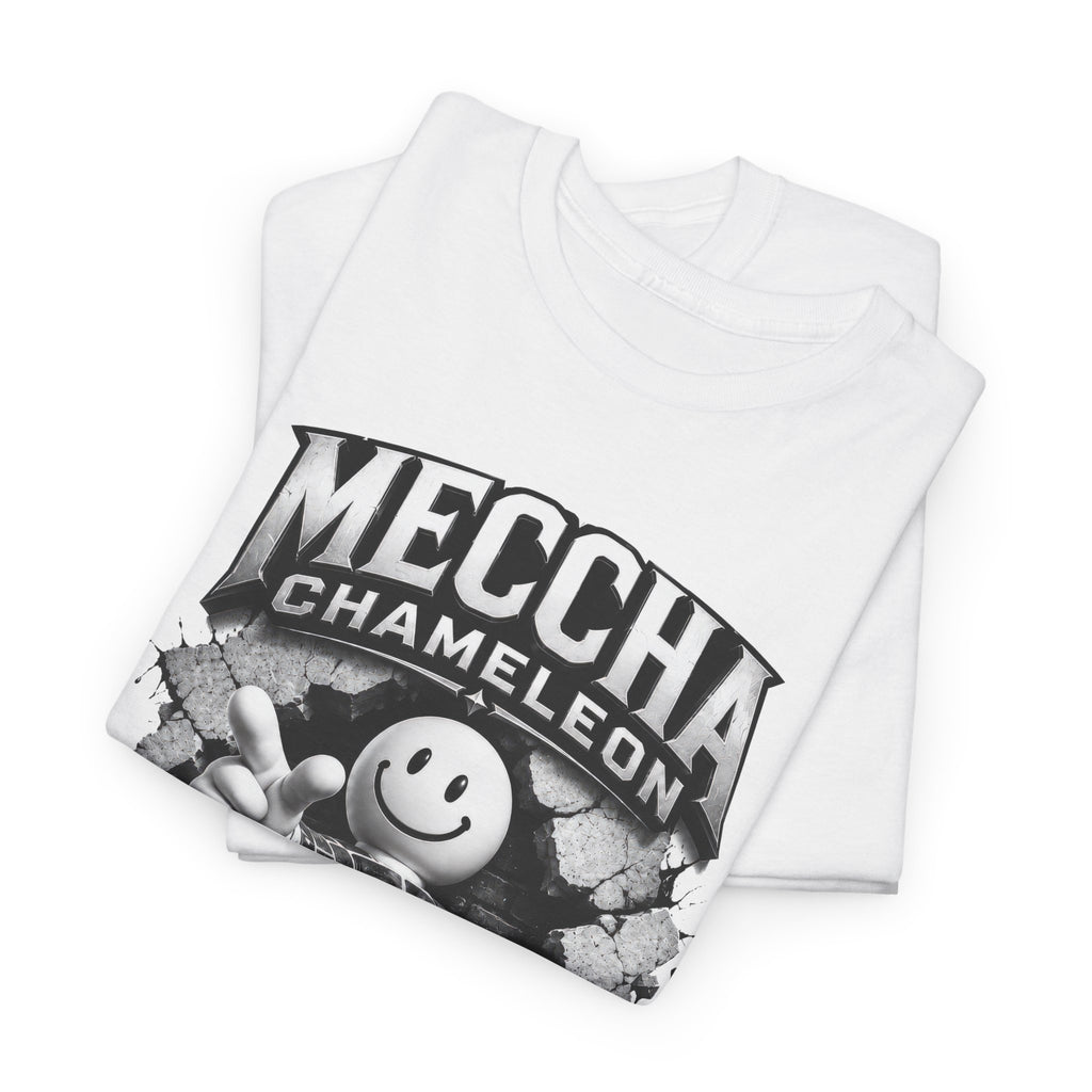 Chameleon Mascot Tee — Colorful 'Meccha Chameleon' Graphic T‑Shirt