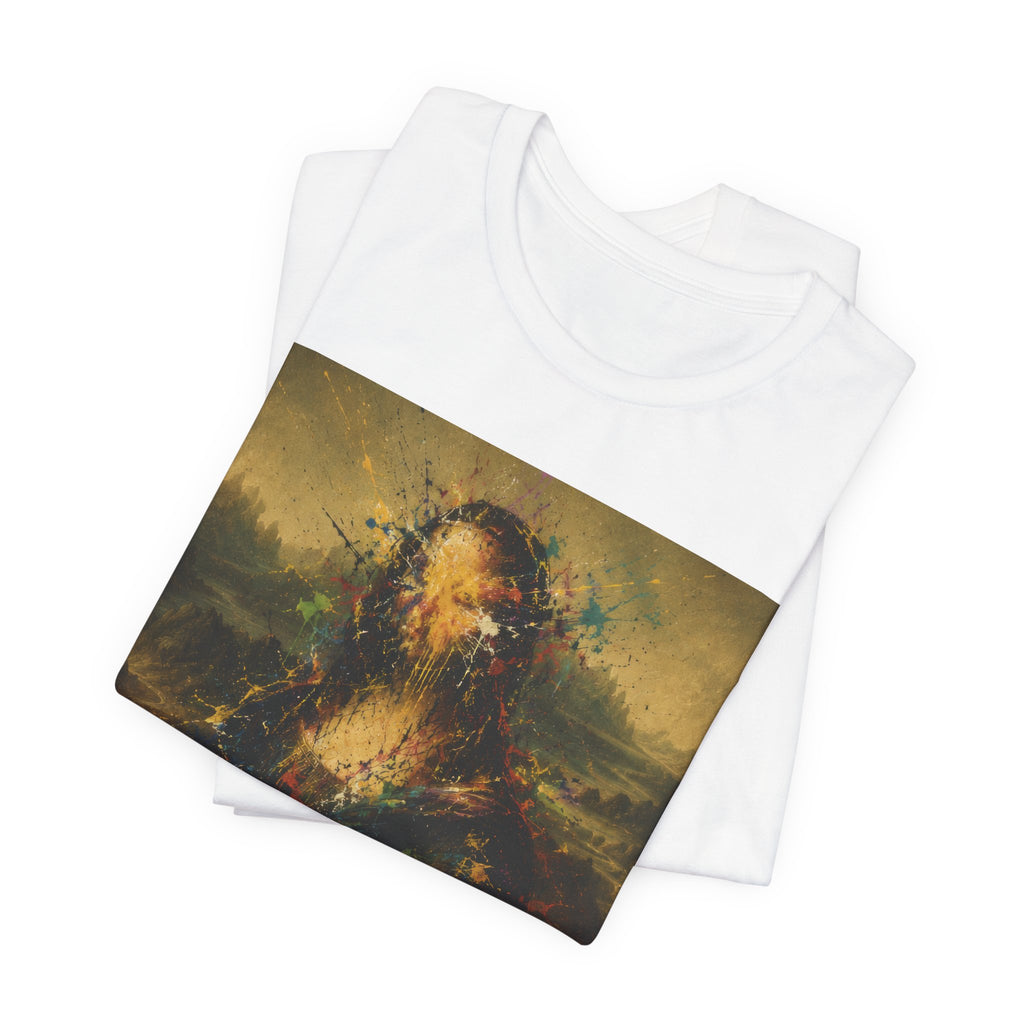 Mona Lisa Abstract Art Tee - Vintage Surreal Portrait Graphic T-Shirt