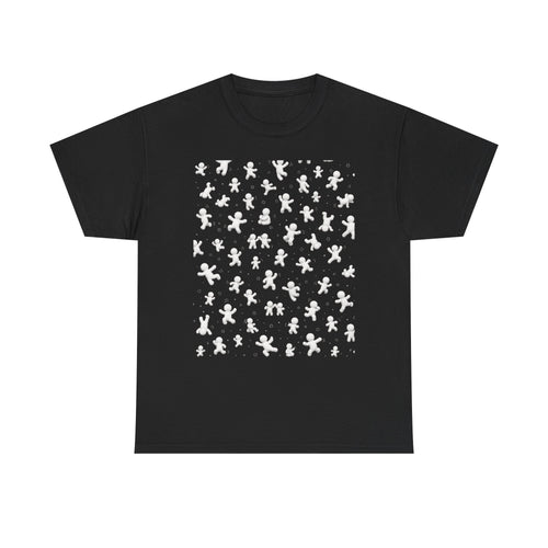 Gingerbread Pattern T-Shirt — Holiday Cookie Print Tee