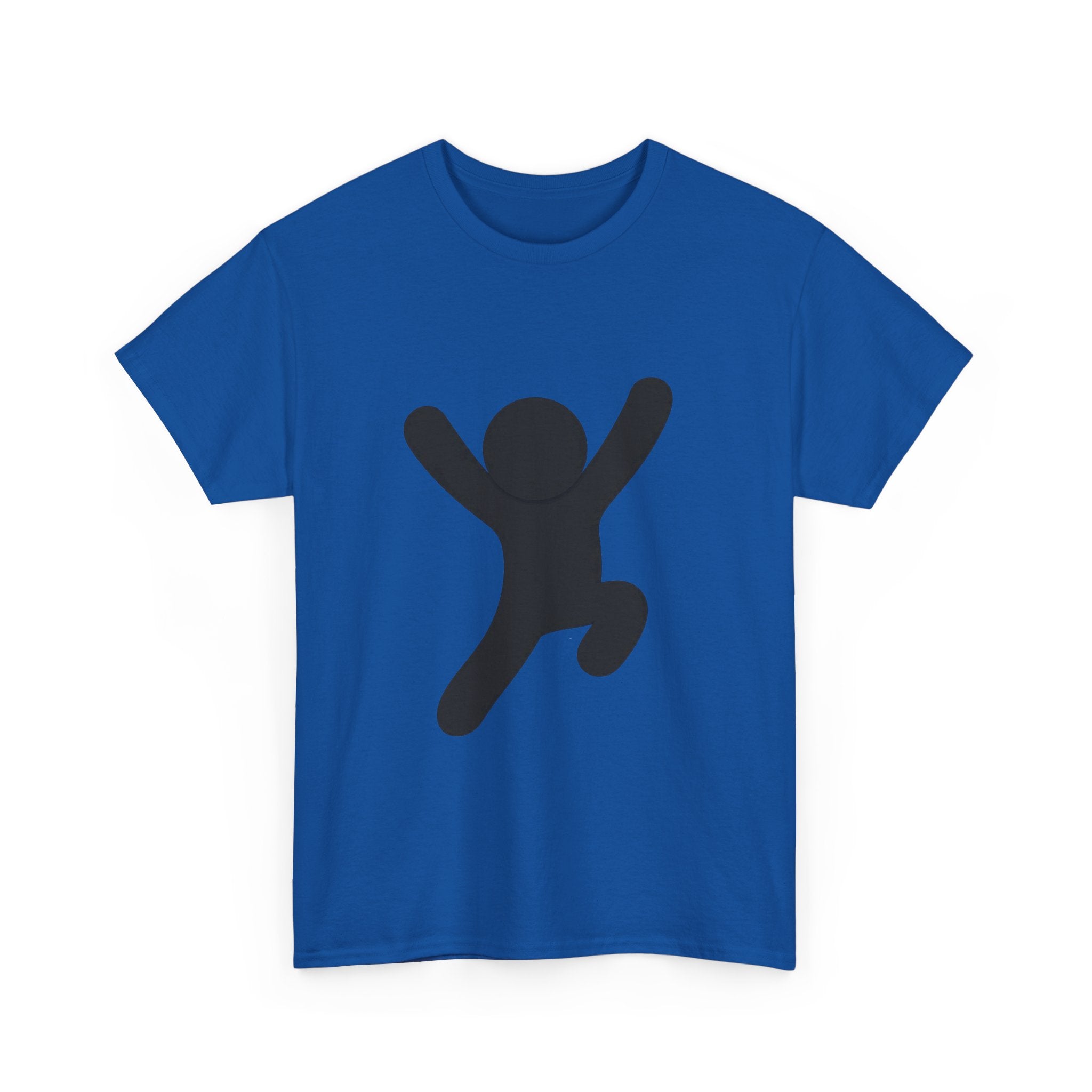 Jumping Stick Figure Graphic Tee — Minimalist Fun Unisex T-Shirt