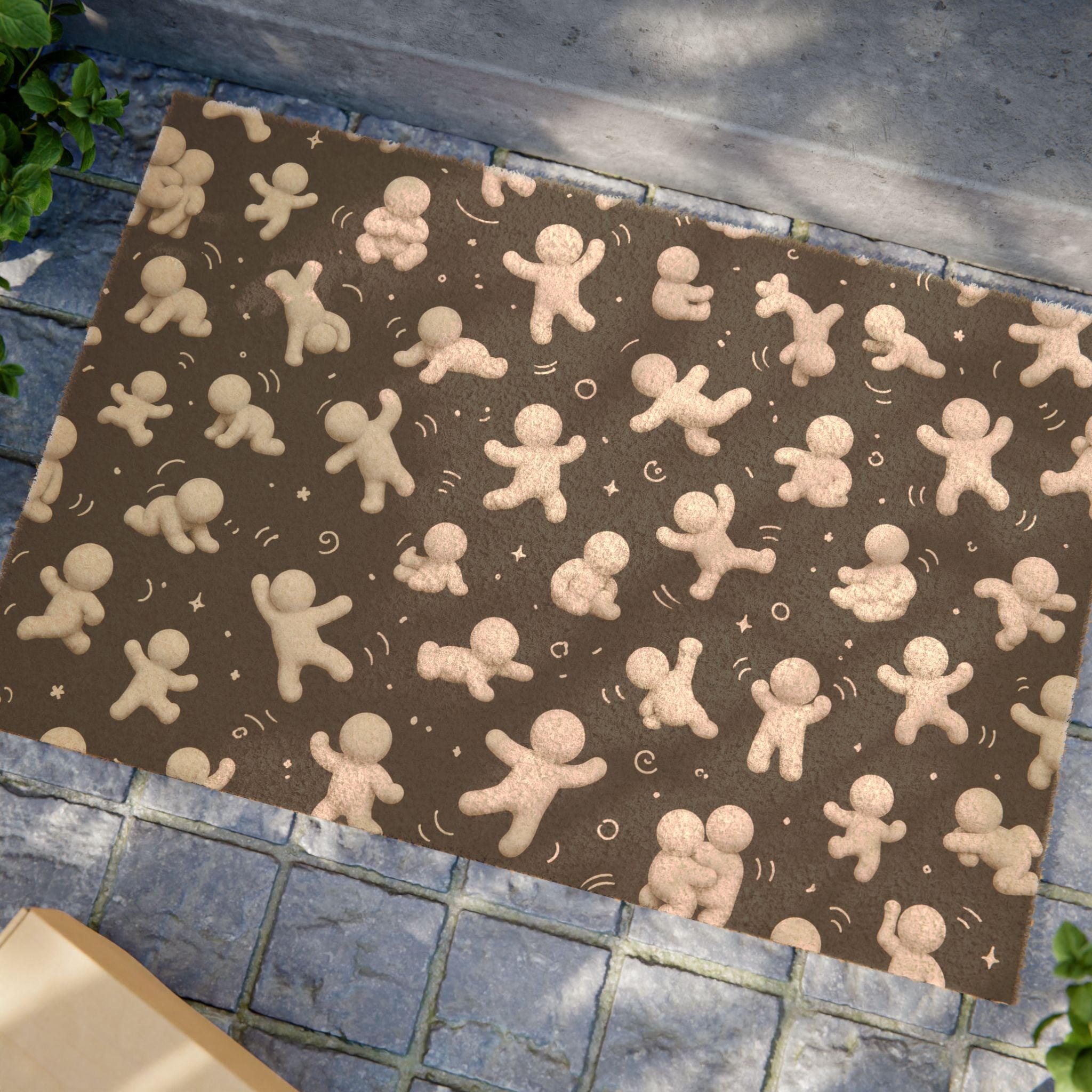 Gingerbread People Doormat – Festive Holiday Welcome Mat
