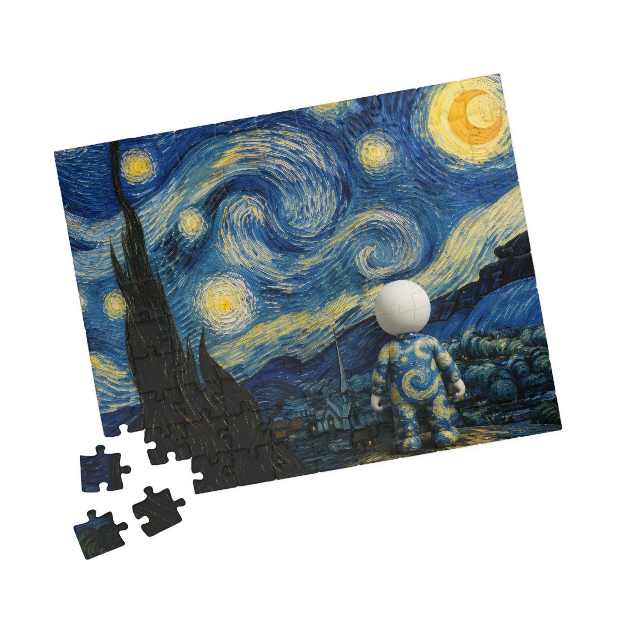 Starry Night Art Puzzle — Van Gogh‑Style Night Sky Jigsaw (110–1014 pcs)