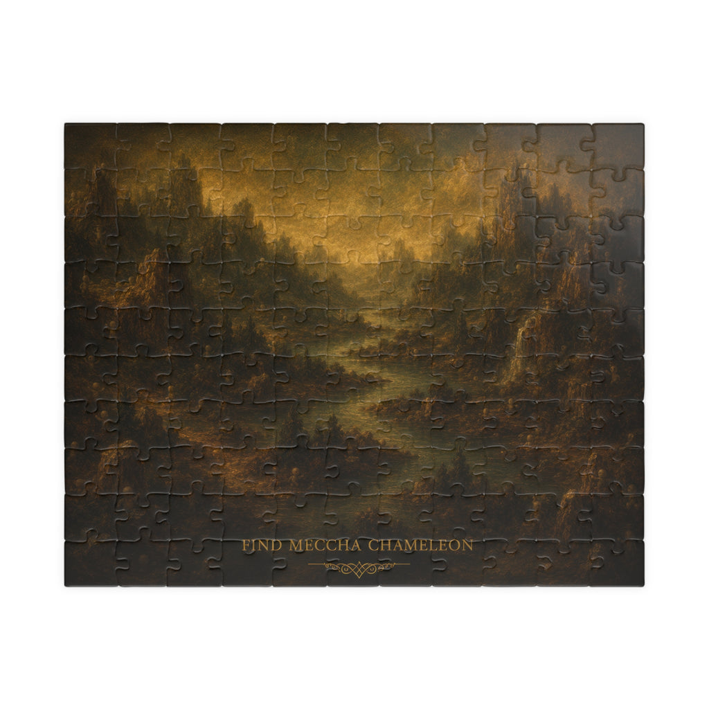 Scenic Forest Landscape Puzzle — Atmospheric Vintage River Valley Jigsaw (110–1014 pcs)