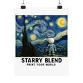 Starry Blend Matte Vertical Poster — 'Paint Your World' Van Gogh‑Style Night Sky Art