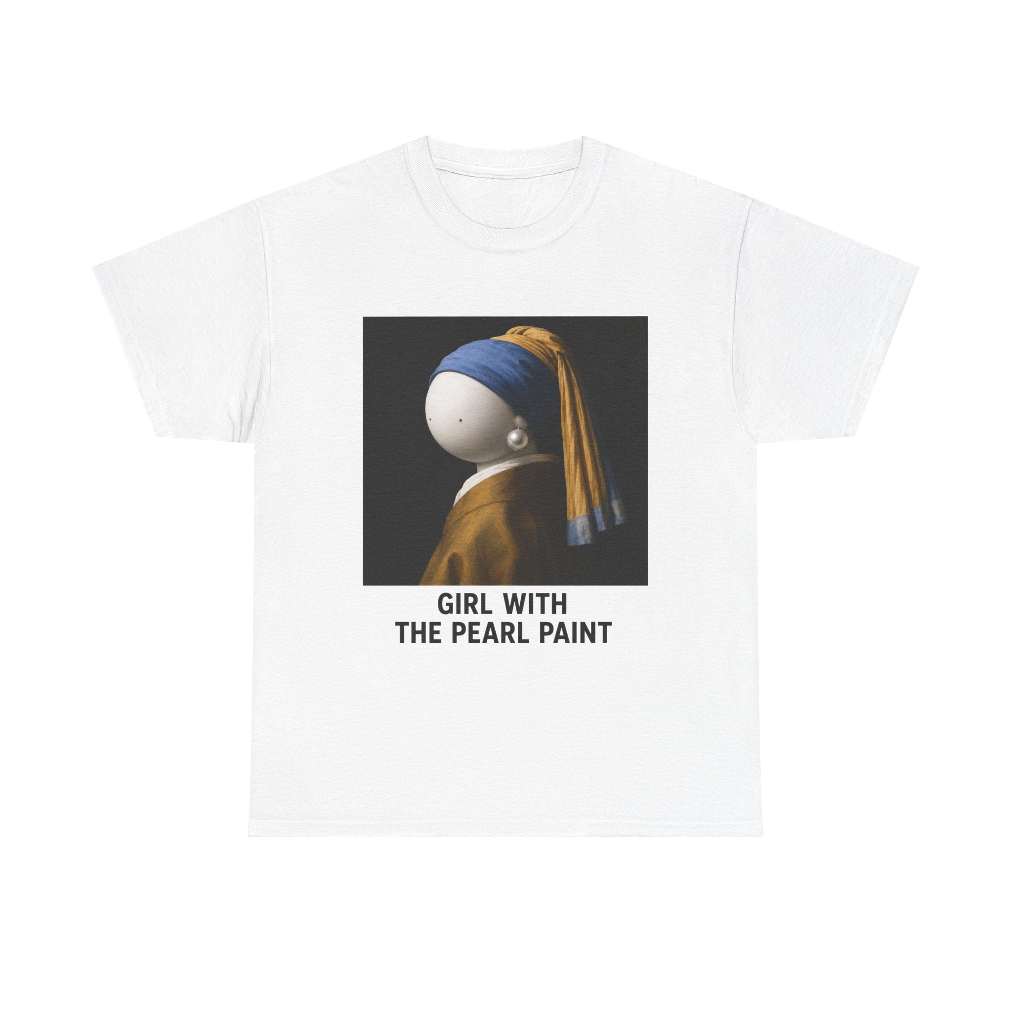 Girl with the Pearl Paint T-Shirt — Classic Art Parody Tee