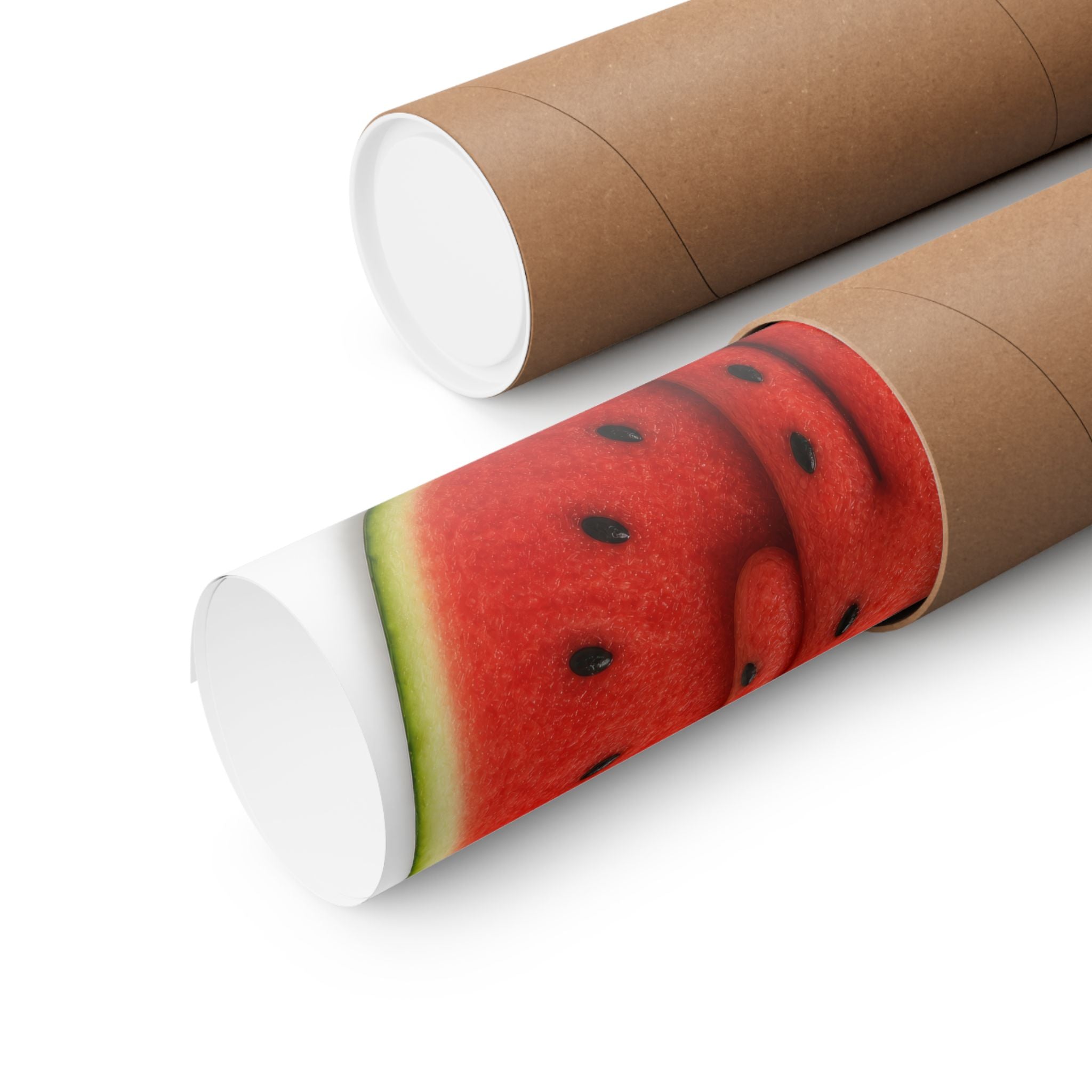 Watermelon Man Poster — Surreal Fruit Art Matte Vertical Print