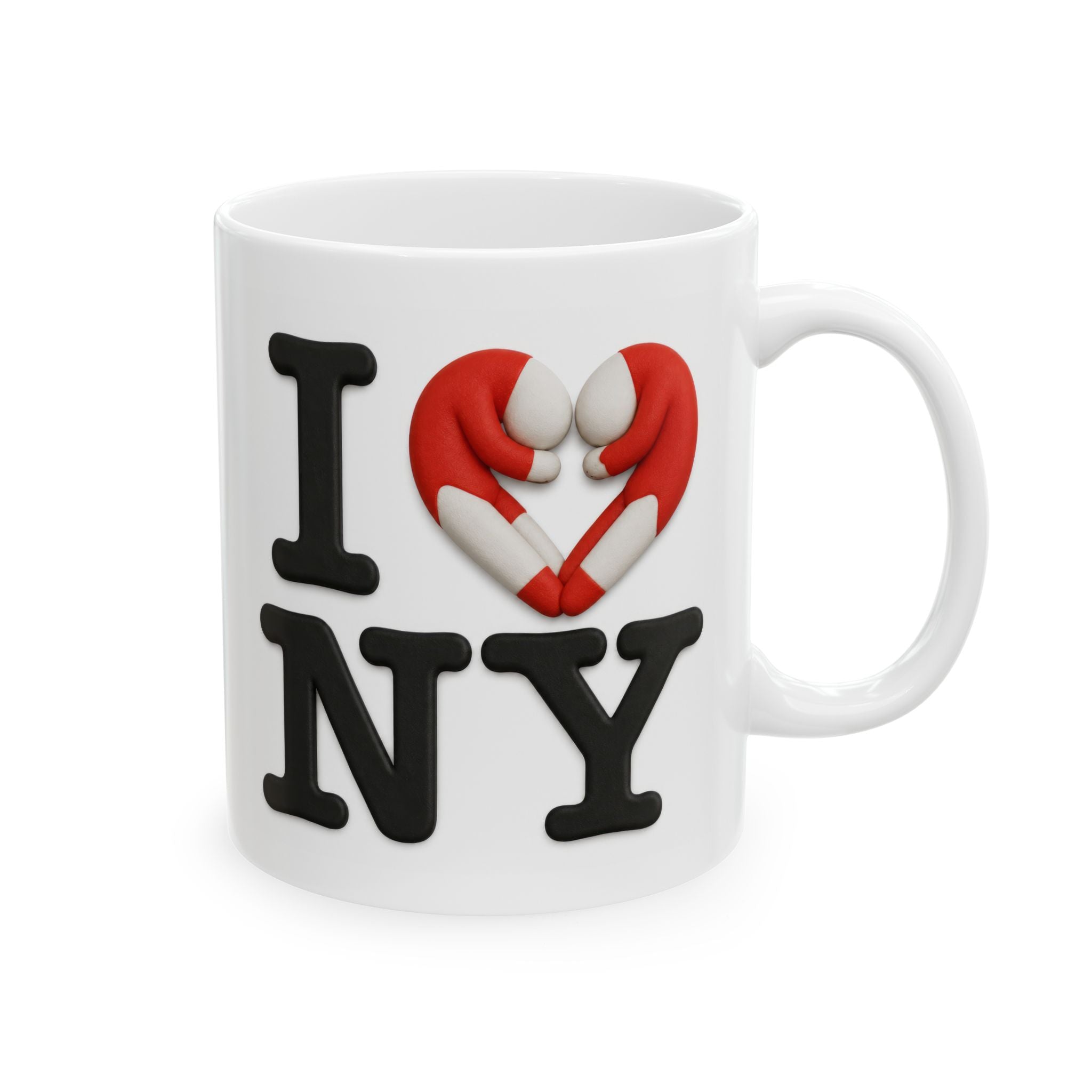 I  NY Ceramic Mug — New York Heart Landmark Coffee Cup (11oz & 15oz)