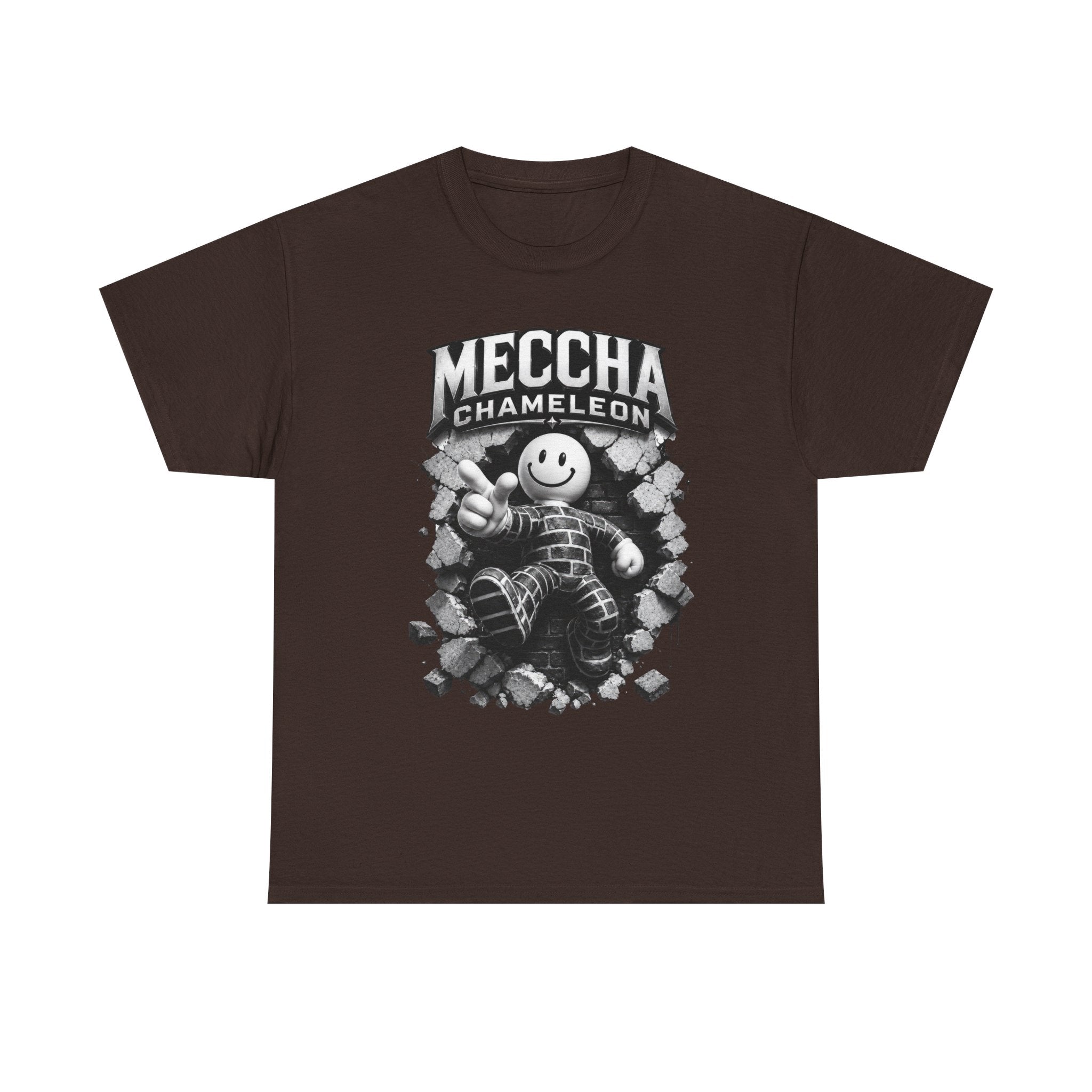 Chameleon Mascot Tee — Colorful 'Meccha Chameleon' Graphic T‑Shirt