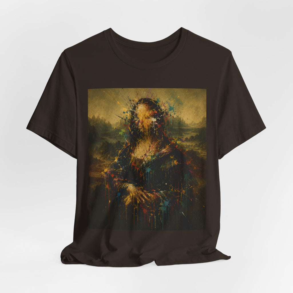 Mona Lisa Abstract Art Tee - Vintage Surreal Portrait Graphic T-Shirt