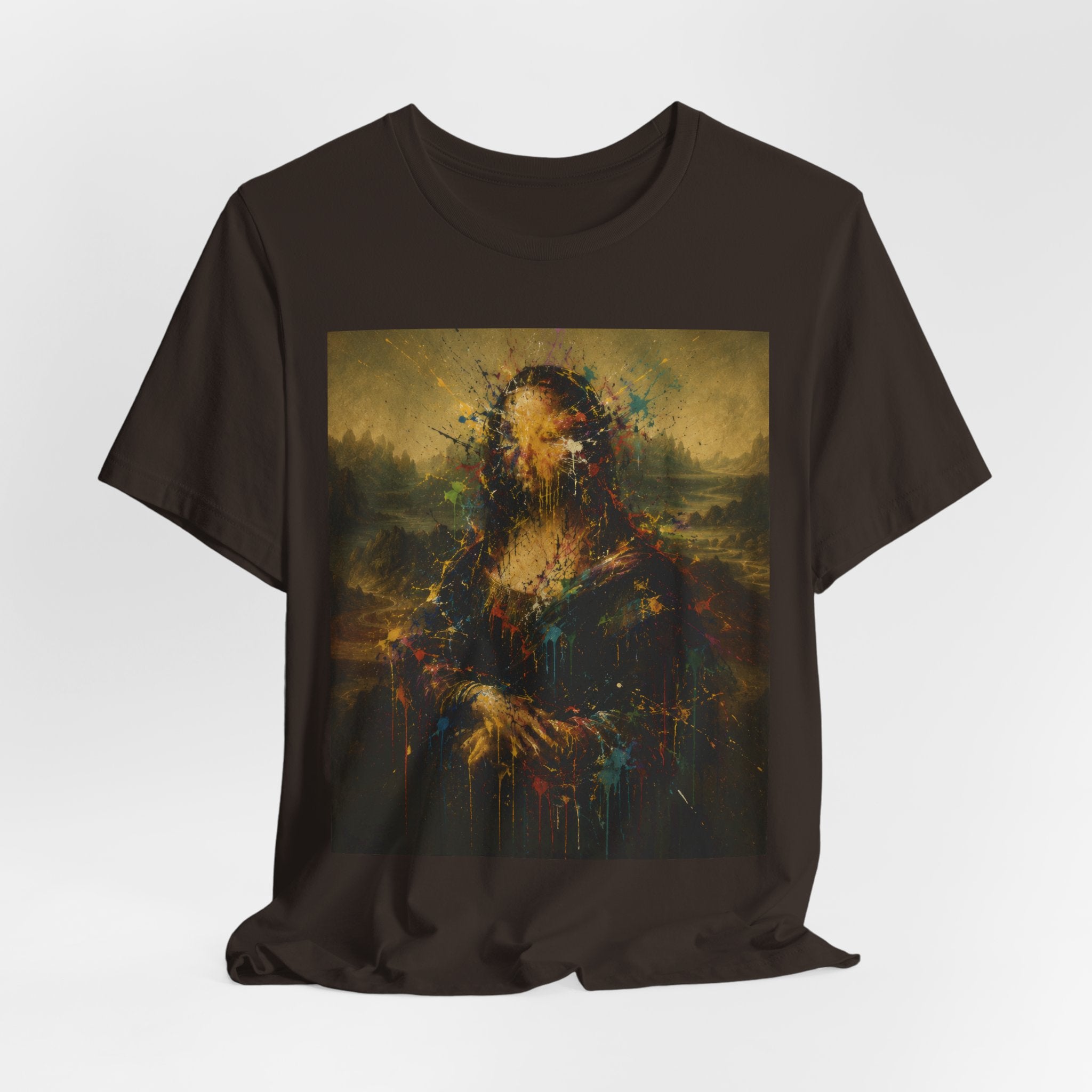Mona Lisa Abstract Art Tee - Vintage Surreal Portrait Graphic T-Shirt