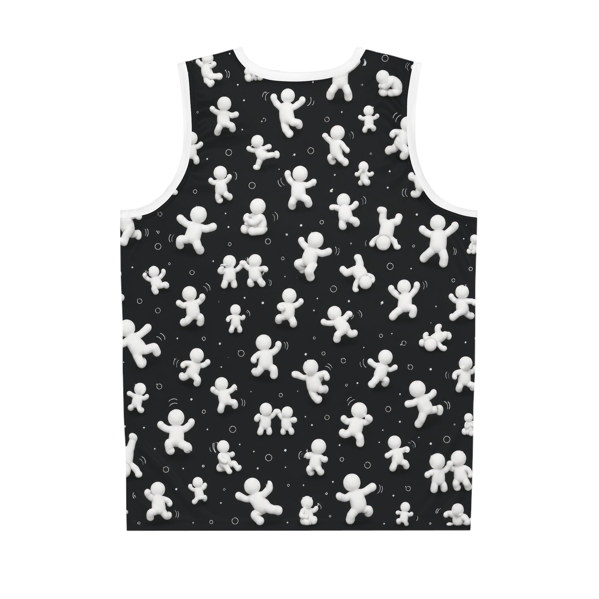 Black Gingerbread Figures All-Over Print Basketball Jersey
