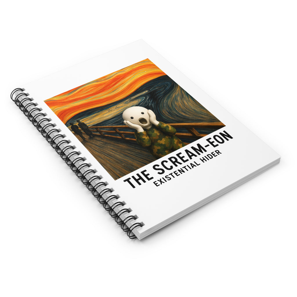The Scream-eon Spiral Notebook — 'Existential Hider' Art Journal