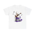 Guitarist Paint Can Tee – Musician Playing Guitar on Purple Paint T-Shirt