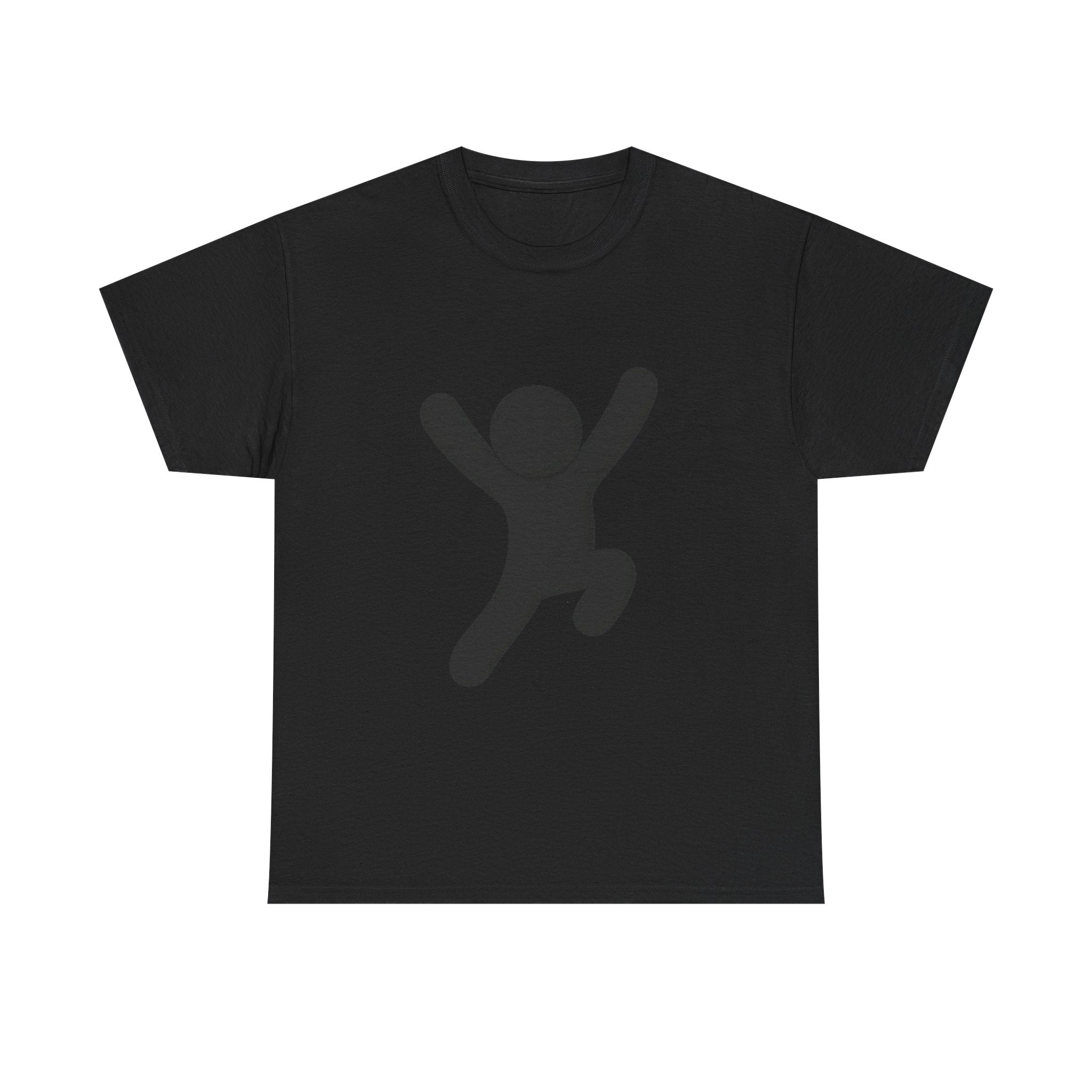 Jumping Stick Figure Graphic Tee — Minimalist Fun Unisex T-Shirt