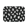 Black Astronaut Figures Bath Mat — Space Pattern Memory Foam Bath Rug
