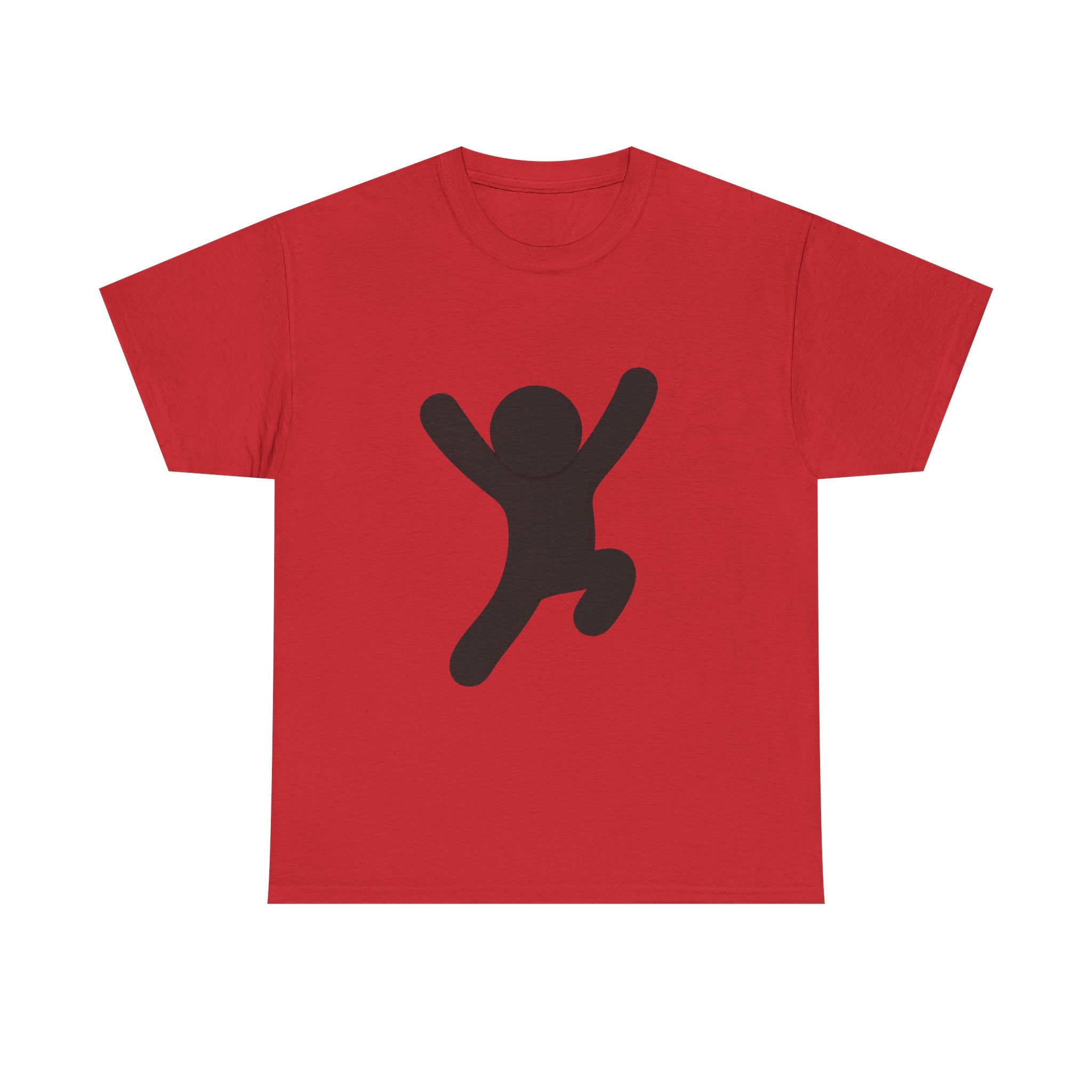 Jumping Stick Figure Graphic Tee — Minimalist Fun Unisex T-Shirt