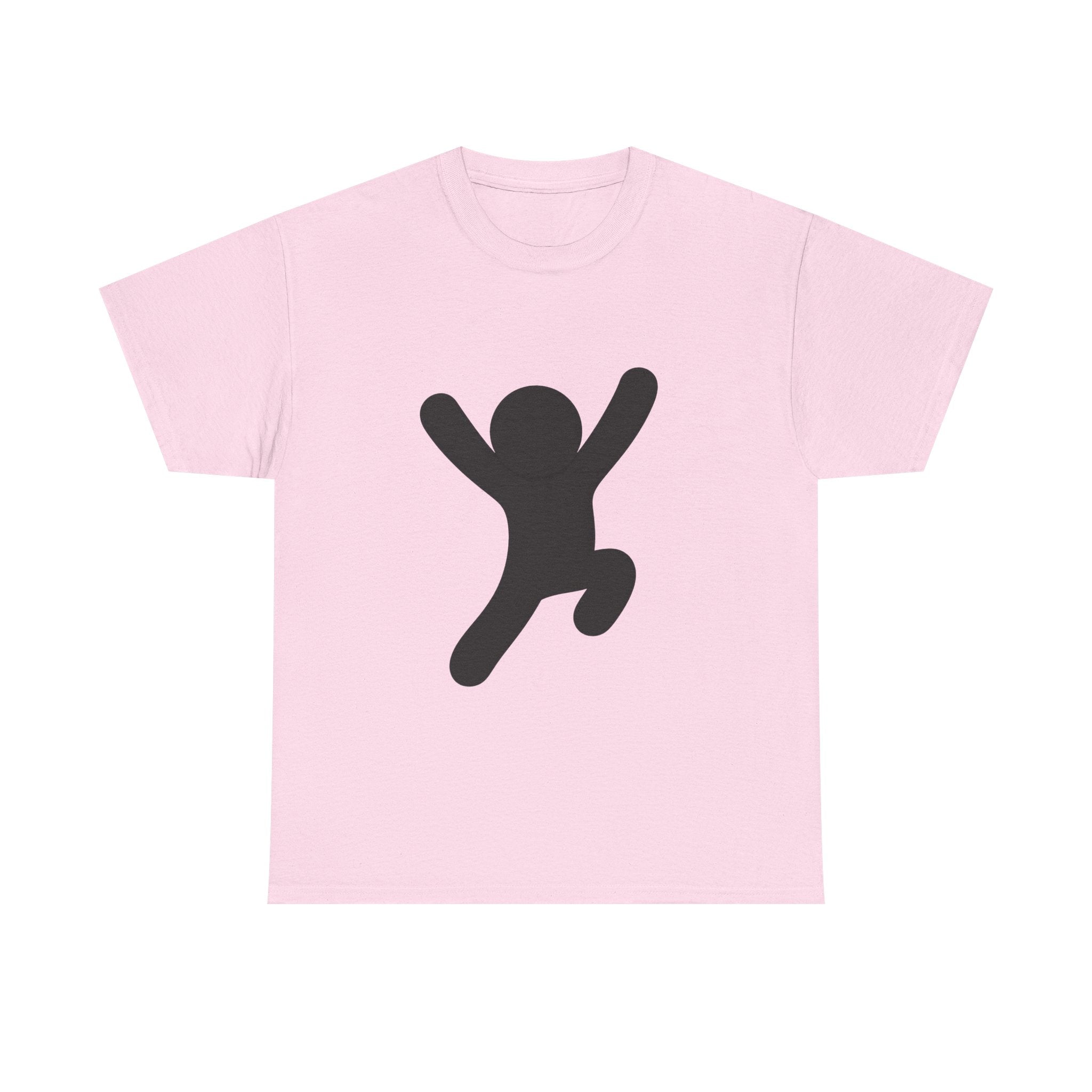 Jumping Stick Figure Graphic Tee — Minimalist Fun Unisex T-Shirt