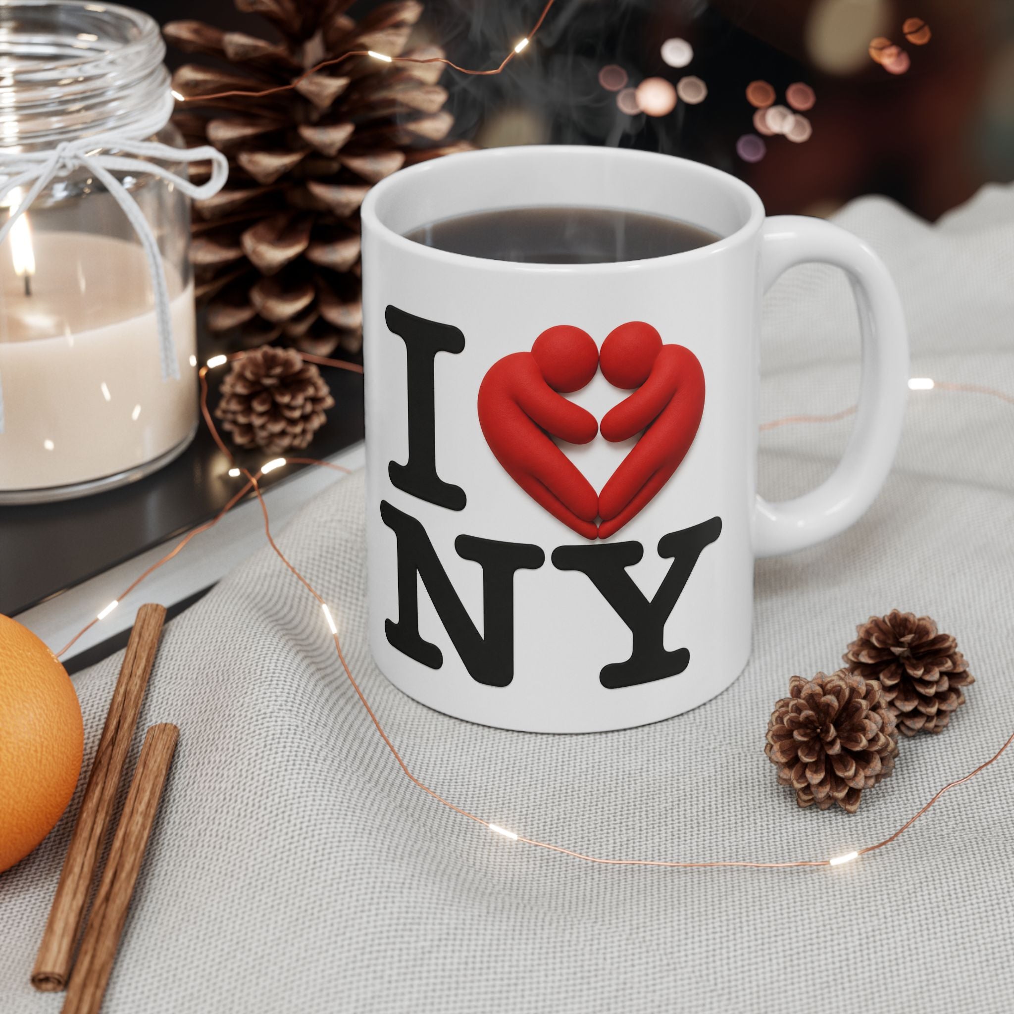 I  NY Ceramic Mug — New York City Souvenir Coffee Cup (11oz & 15oz)