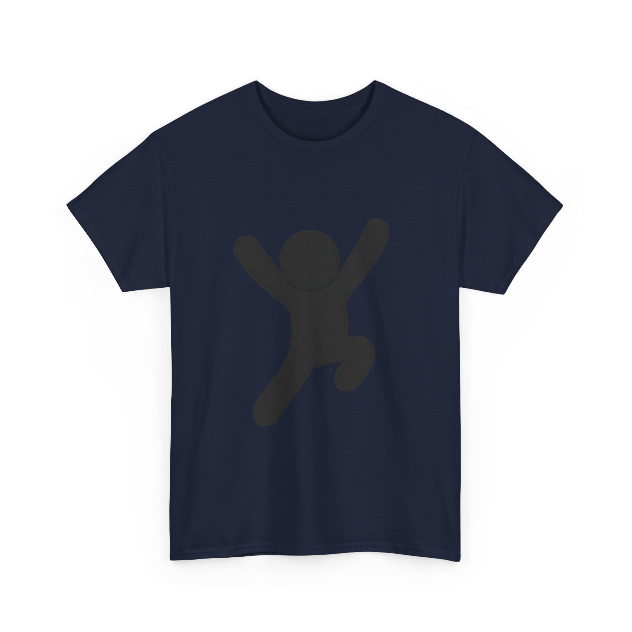 Jumping Stick Figure Graphic Tee — Minimalist Fun Unisex T-Shirt