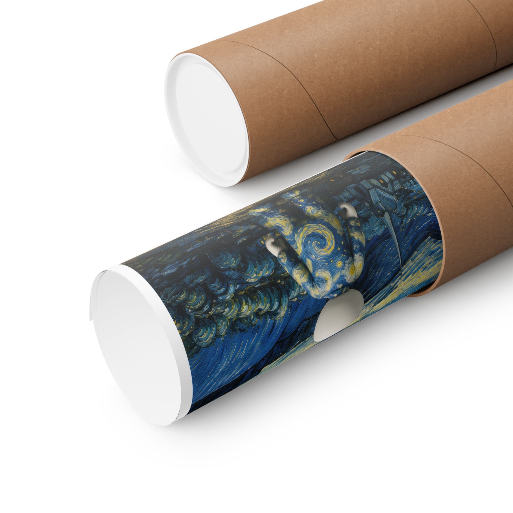 Starry Blend Matte Vertical Poster — 'Paint Your World' Van Gogh‑Style Night Sky Art