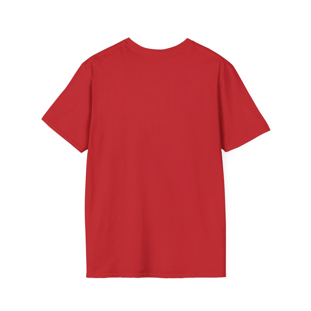 Minimalist Red Stripes T‑Shirt — Abstract Figure Graphic Tee