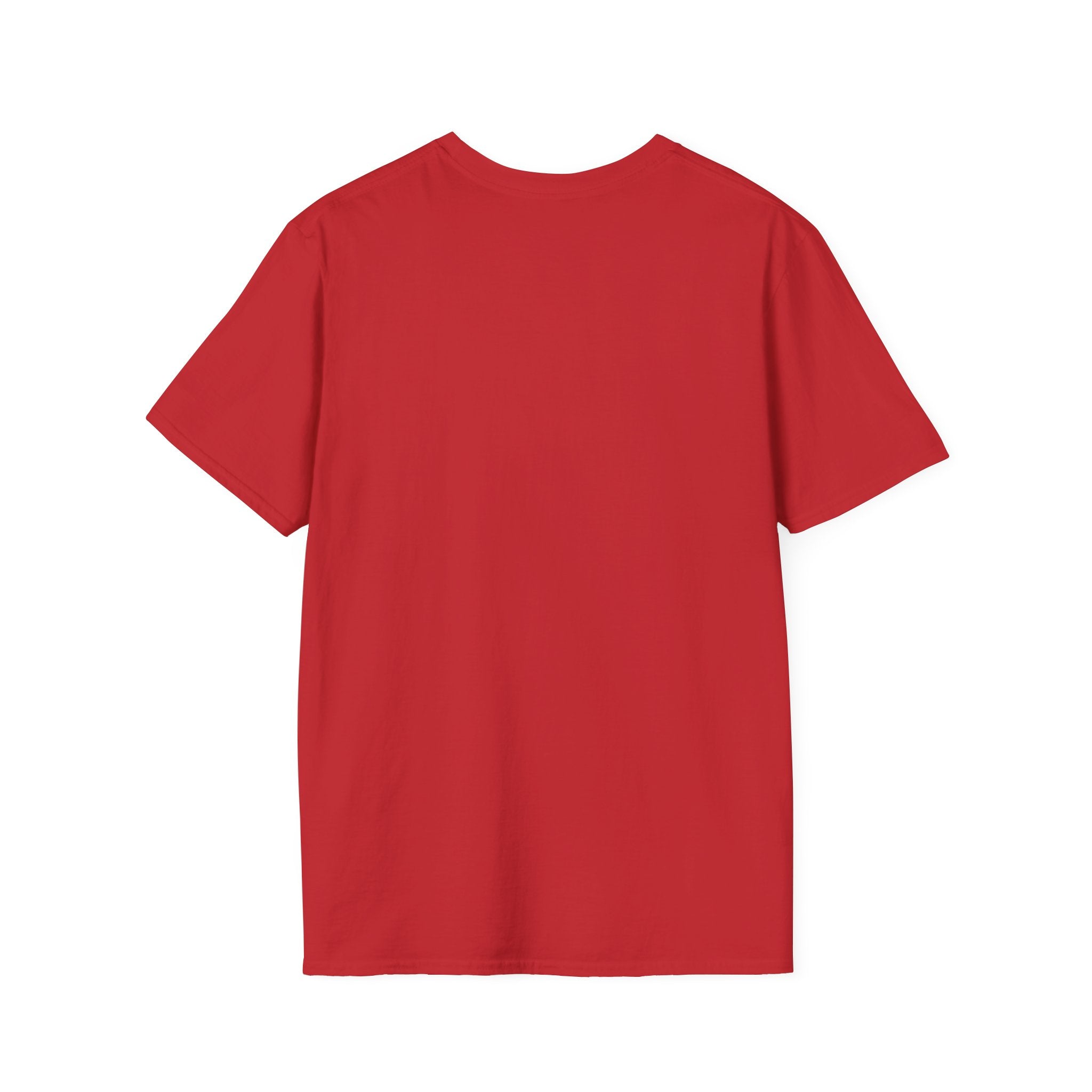 Minimalist Red Stripes T‑Shirt — Abstract Figure Graphic Tee