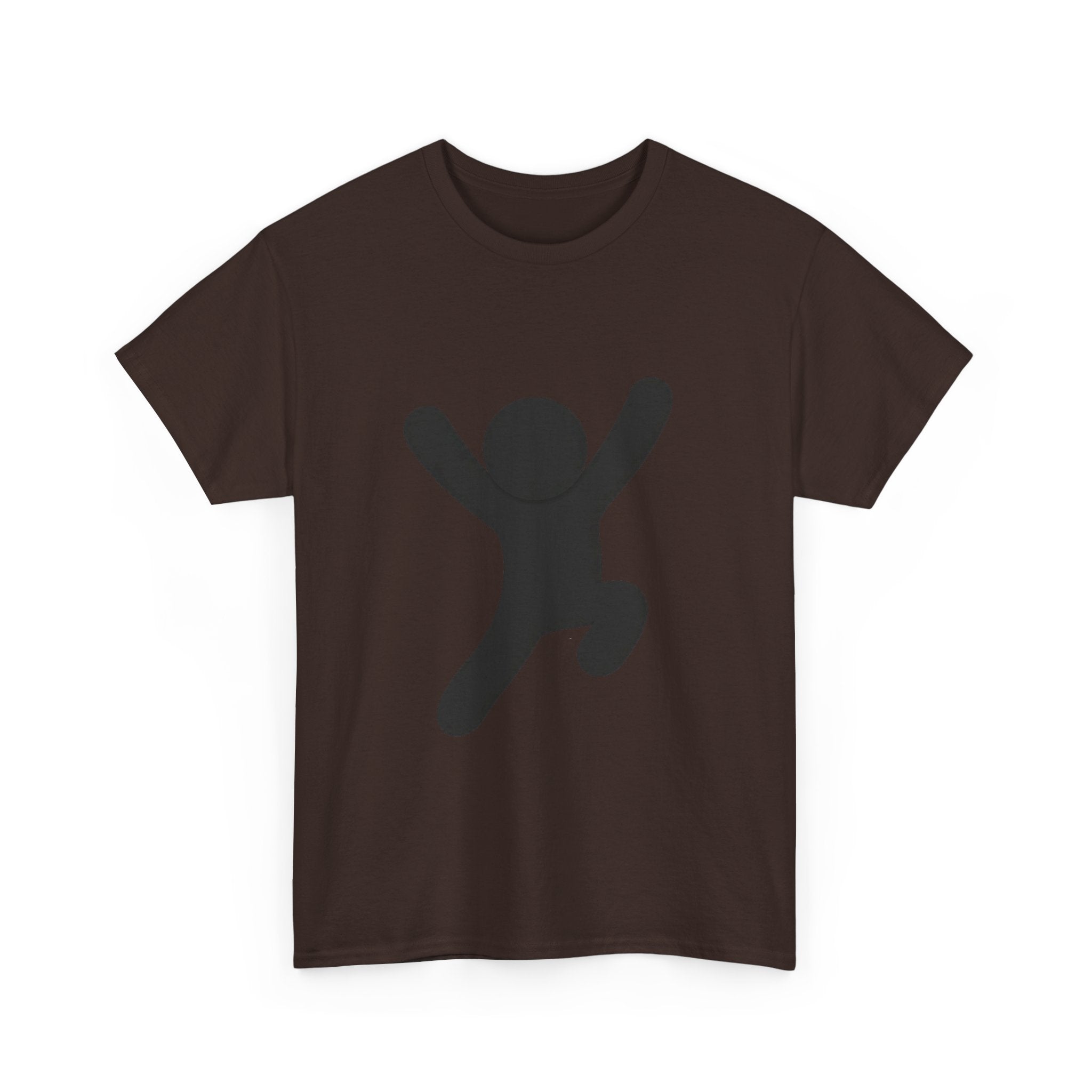Jumping Stick Figure Graphic Tee — Minimalist Fun Unisex T-Shirt