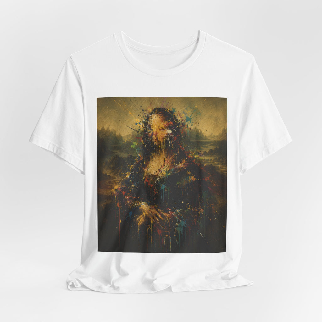 Mona Lisa Abstract Art Tee - Vintage Surreal Portrait Graphic T-Shirt