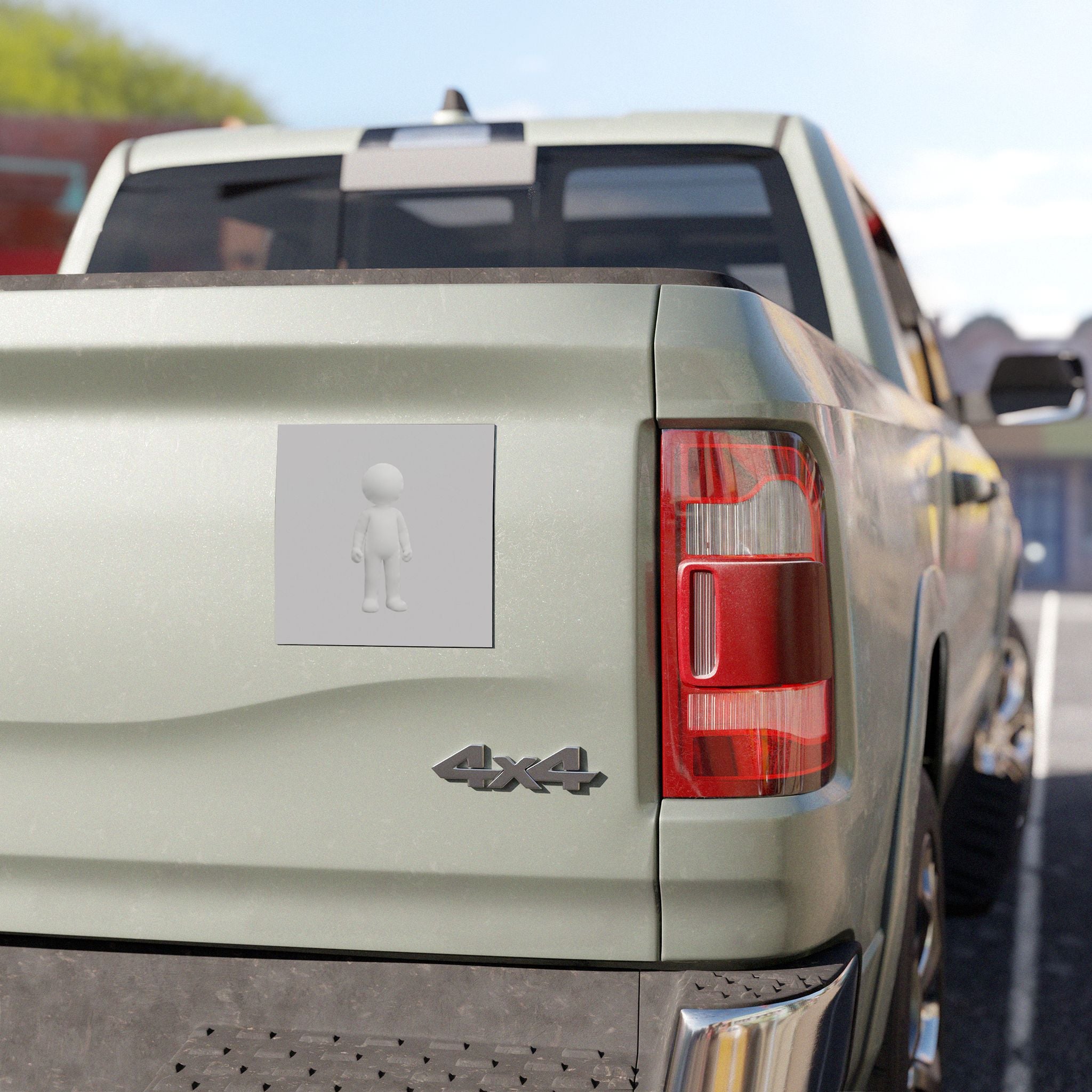Stick Figure Car Magnet – Cute Neutral 3D Character Vehicle Magnet
