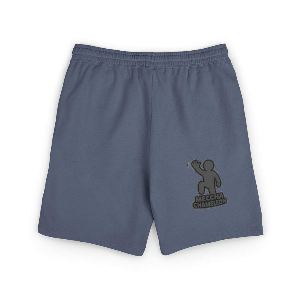 Fleece Sweat Shorts — Minimalist Patch & Cheer Graphic