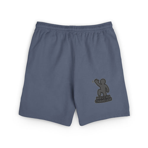 Fleece Sweat Shorts — Minimalist Patch & Cheer Graphic