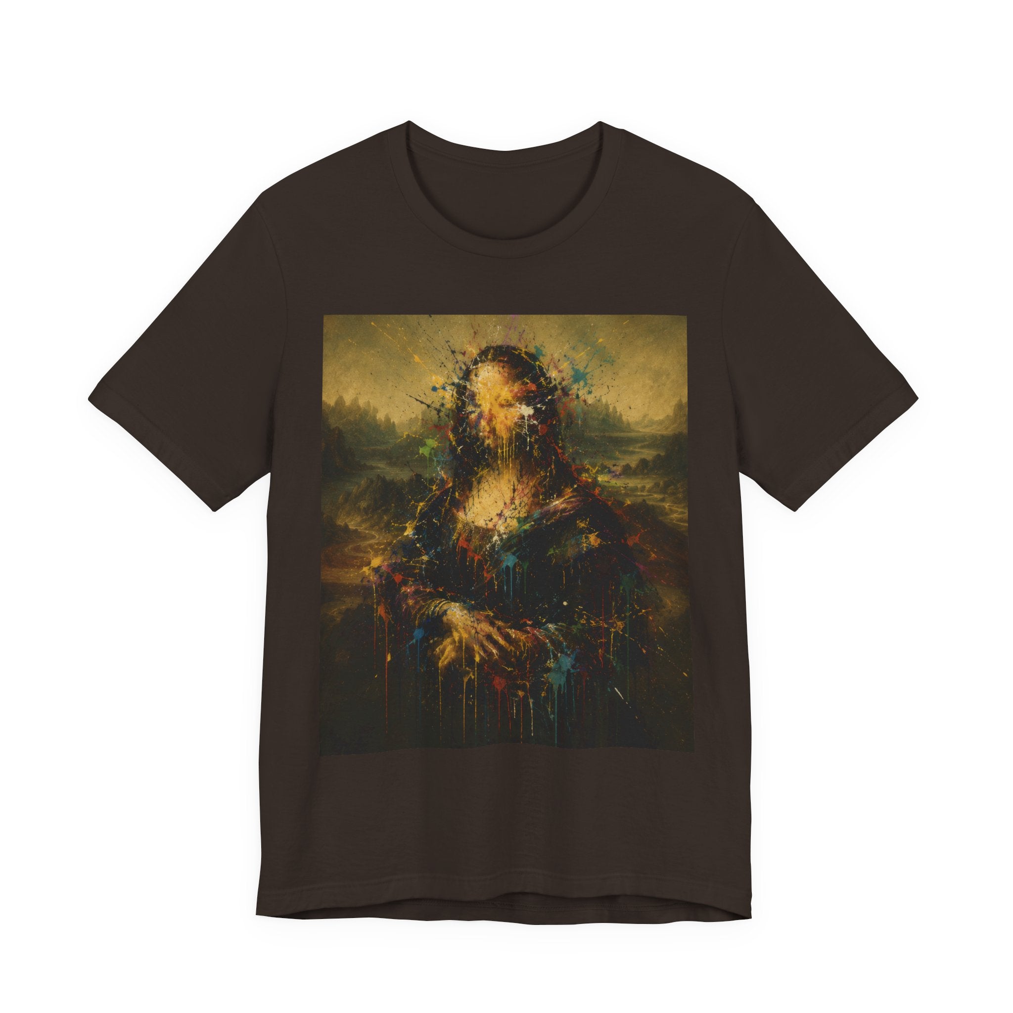 Mona Lisa Abstract Art Tee - Vintage Surreal Portrait Graphic T-Shirt