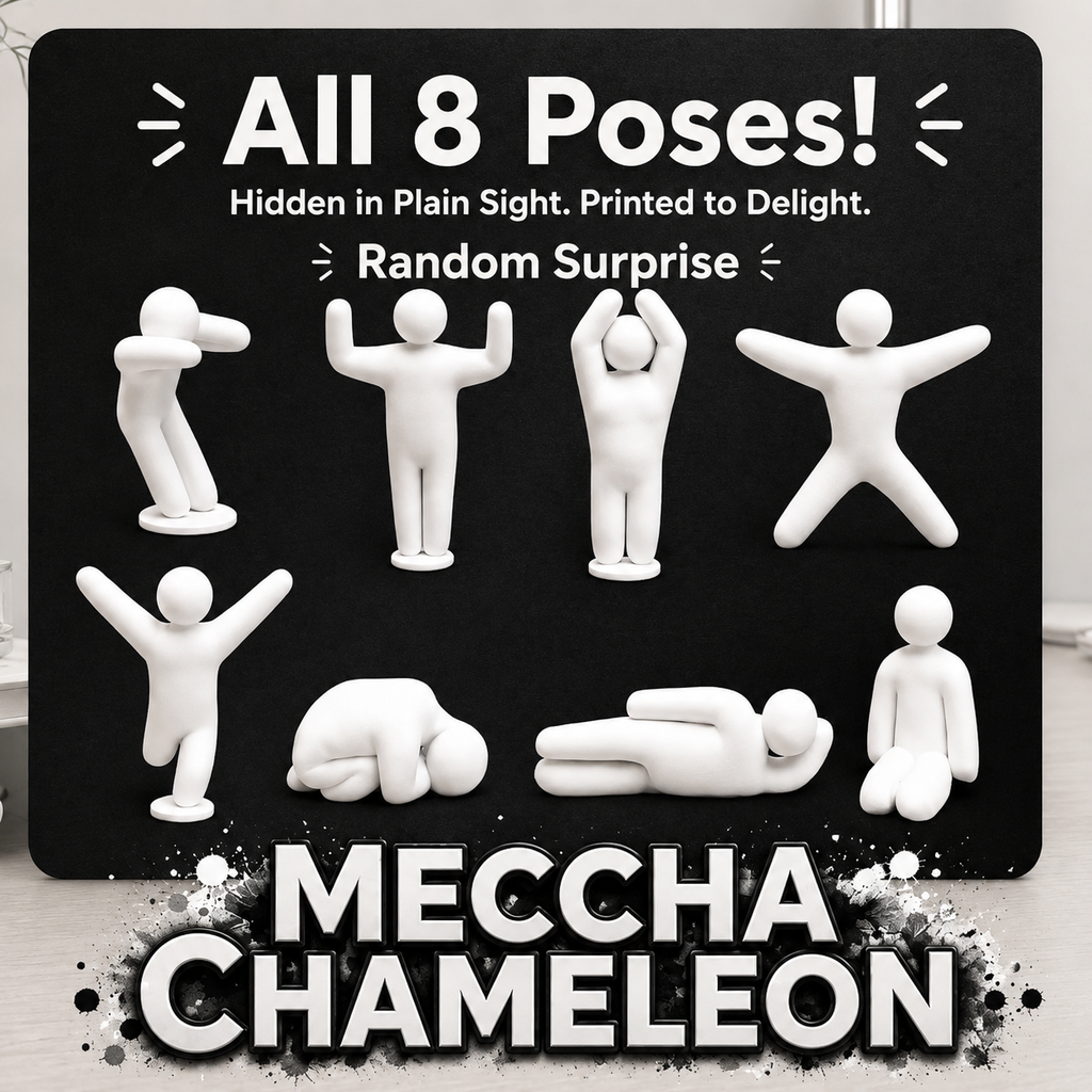 New Random Meccha Chameleon 3D Paintable Chameleon Figurines with All Poses for Game Characters