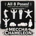 New Random Meccha Chameleon Figures 3D Paintable Chameleon Figurines with All Poses for Game Characters