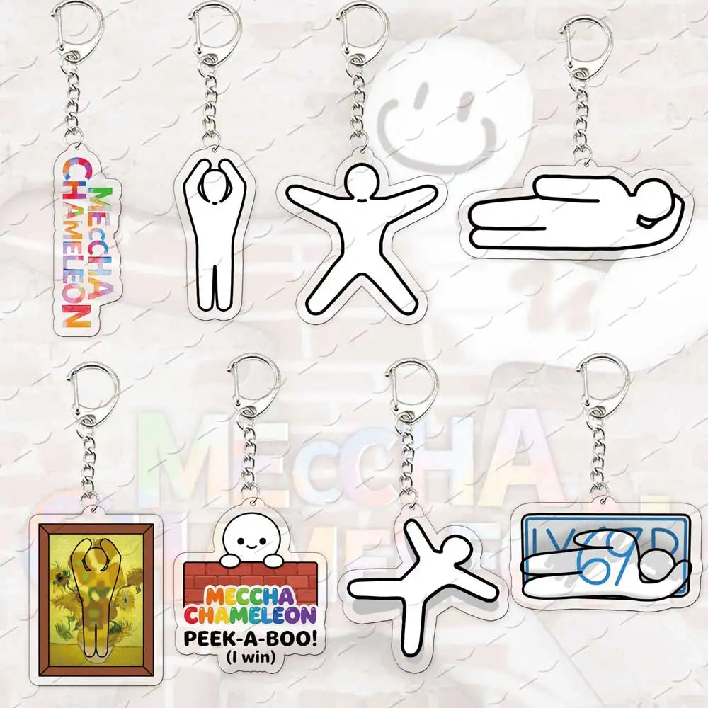 MECCHA CHAMELEON Keychain – 8 Game Character Bag Charms